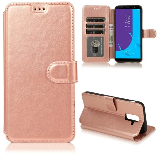 For Samsung Galaxy J8 2018 Shockproof PU + TPU Leather Phone Case(Rose Gold) (OEM)