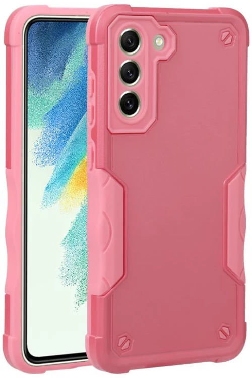 For Samsung Galaxy S21 FE 5G Non-slip Armor Phone Case(Pink) (OEM)