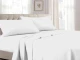 Σετ Σεντόνια Μονόχρωμα Με Λάστιχο Silk Touch 90% Βαμβακερά Γαρύφαλλο - Λευκό, 220x240cm