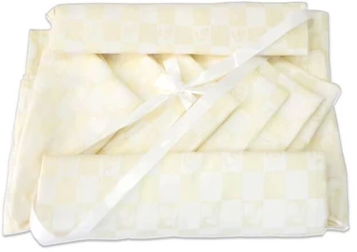 Σετ Τραπεζομάντηλο Φαγητού Κίτρινο Ζακάρ 12 ατόμων 160x280