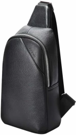 Δερμάτινο τσαντάκι crossbody Bopai 11-122901 μαύρο