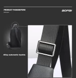 Δερμάτινο τσαντάκι crossbody Bopai 11-122901 μαύρο
