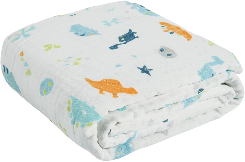 DAS BABY ΚΟΥΒΕΡΤΑ-ΜΟΥΣΕΛΙΝΑ 105X150 RELAX 6623 ΛΕΥΚΟ, ΜΠΛΕ, ΠΟΡΤΟΚΑΛΙ