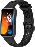 Ανταλλακτικό Λουράκι Σιλικόνης Breathable για Huawei Band 8 - Black OEM