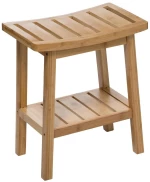 Σκαμπώ bamboo με ράφι 40Χ25Χ46