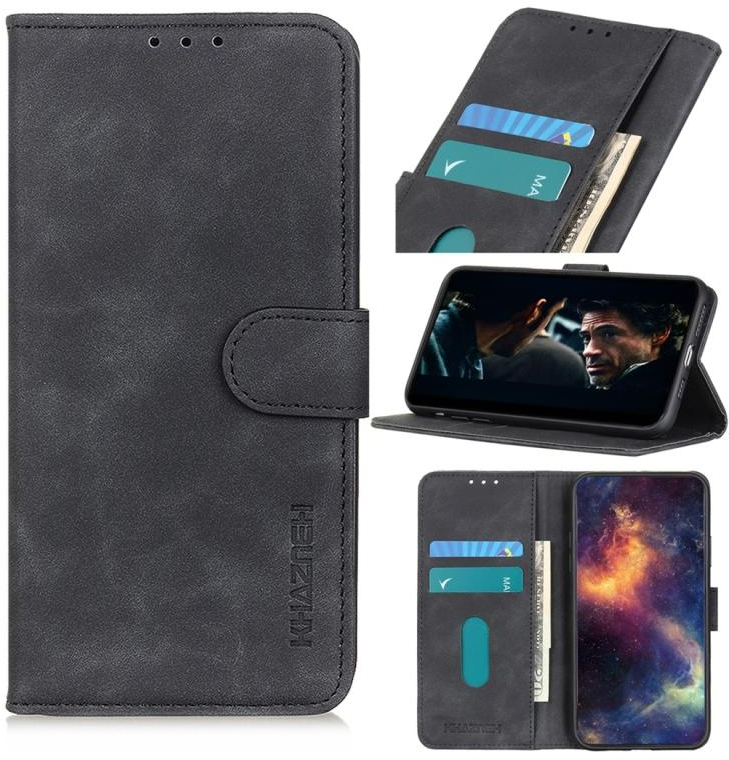 For Galaxy A20 / A30 / M10s Retro Texture PU + TPU Horizontal Flip Leather Case with Holder & Card Slots & Wallet(Black) (OEM)