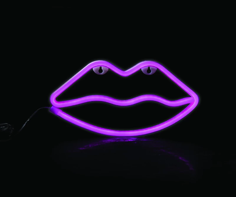 ΧΕΙΛΗ, 50 NEON LED ΛΑΜΠΑΚΙΑ ΜΕ ΜΠΑΤΑΡΙΑ (3xΑΑ)/USB, ΡΟΖ, IP20, 15*2.3*36