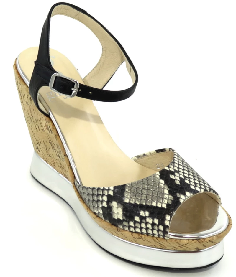 Πλατφόρμες δερμάτινες με snake skin GADEA Multicolor Γυναίκα / Παπούτσια / Πλατφόρμες Πλατφόρμες 9 έως 14 cm ύψος 40071