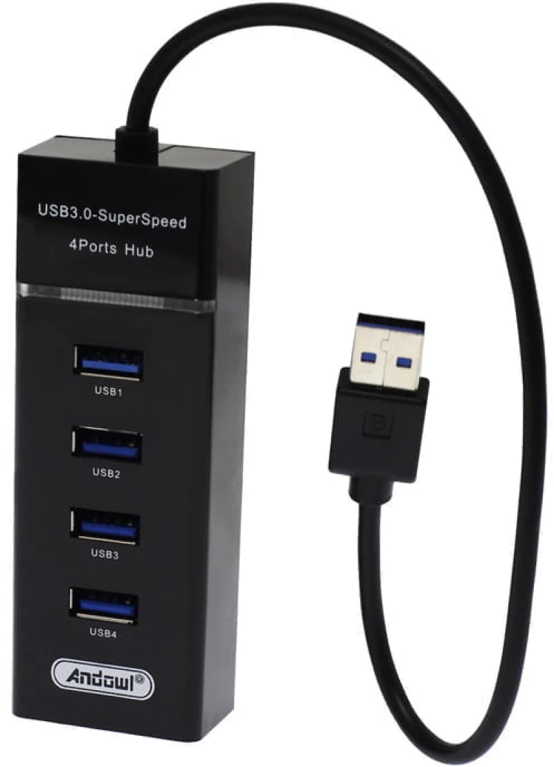 Andowl Q-303 USB 3.0 Hub 4 Θυρών με Σύνδεση USB-C + Ταχύτητα έως 5Gbps