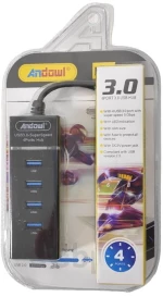 Andowl Q-303 USB 3.0 Hub 4 Θυρών με Σύνδεση USB-C + Ταχύτητα έως 5Gbps