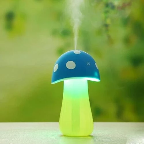 5V 2W USB Mushroom Diffuser Air Purifier Humidifier with LED Light for Office / Car / Home(Blue) (OEM)