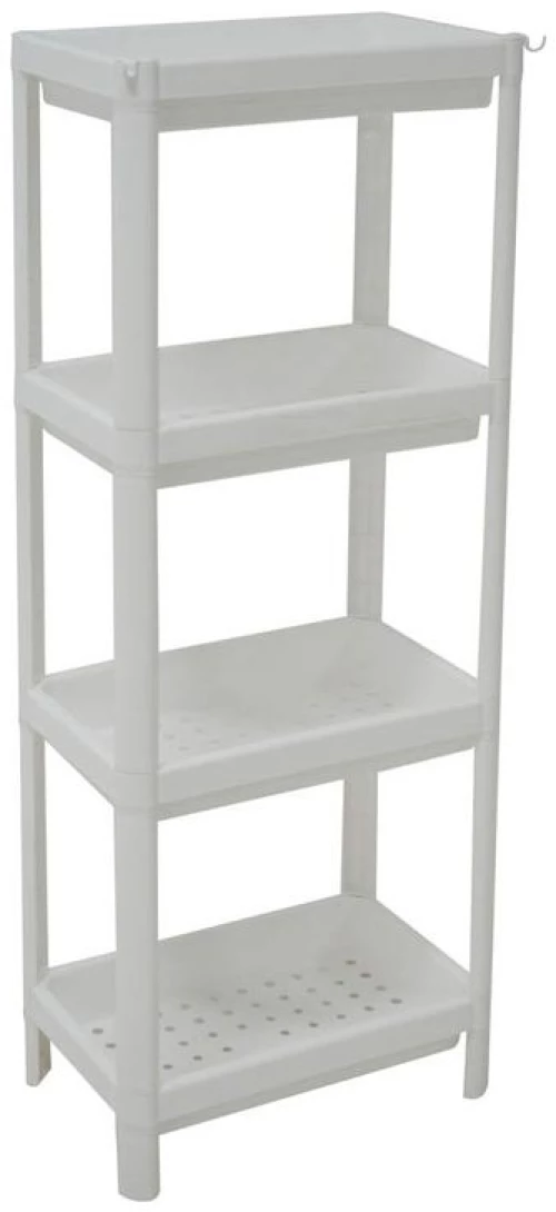 Ραφιέρα Πλαστική με 4 Ράφια Sidi Home Bianco