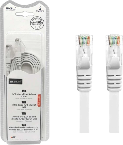 Καλώδιο δικτύου Ethernet - Πλακέ - A8P8C - 2m - 096407
