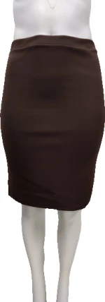 Φούστα κρέπ pencil 1265 καφε