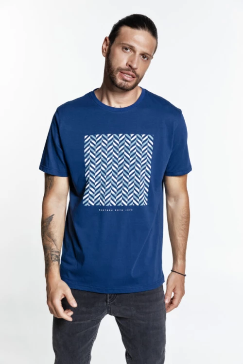 ADELE T-SHIRT S/S MOSAIC PRINT Μπλε