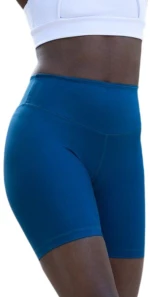 Ψηλόμεσο Midi Σορτς Push-Up και Σύσφιξης Q-634 Petrol