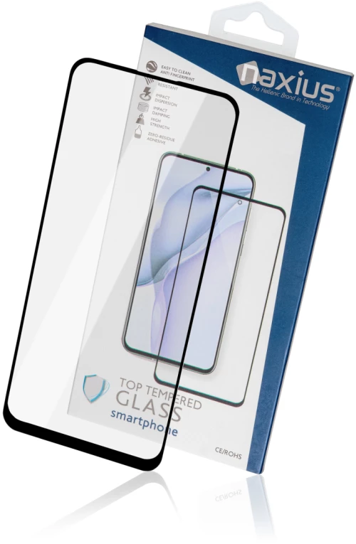 Naxius Tempered Glass 9H Oppo Reno 8 5G Full Screen 9D Black Naxius