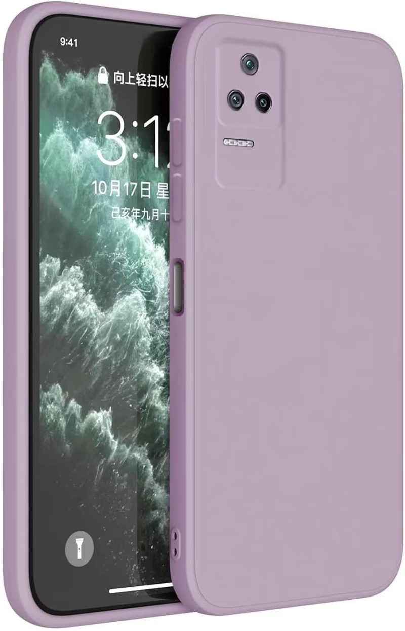 Xiaomi Poco F4 6.67 inches - Rubber Soft Touch Silicone Cover with Microfiber – Purple (oem)