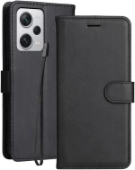 Xiaomi Redmi Note 12 4G- Δερματίνη Αναδιπλούμενη Book Case με Ενσωματωμένη Θήκη Σιλικόνης – Black oem