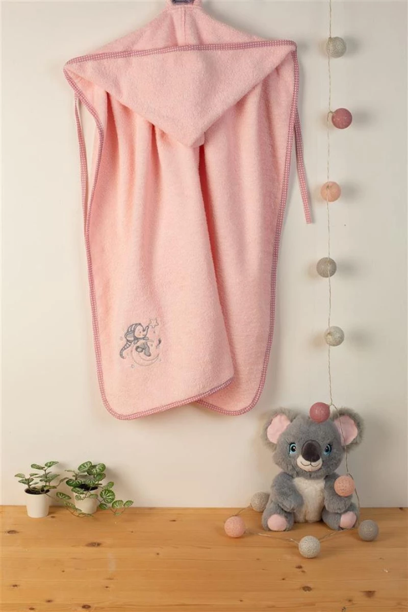 ΚΑΠΑ Με Κέντημα bebe Dreaming Elephant 167 75X85 Ροζ 100% Cotton - -