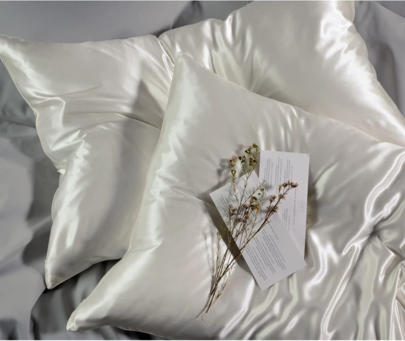 Σετ σεντόνια Μεταξωτά Down Town Mulberry Silk White   - Υπέρδιπλο 255x270