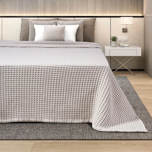 ΚΟΥΒΕΡΤΑ ΠΙΚΕ ΜΟΝΗ 160Χ240 ADAM HOME  BEIGE - 160x240