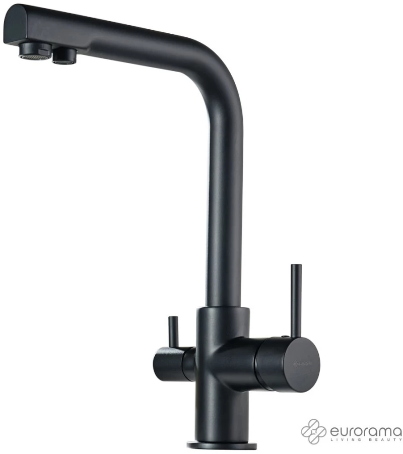 Eurorama FILTER TAP Μπαταρίας Κουζίνας για σύνδεση με ντεπόζιτο Black Matt