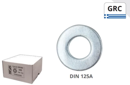 Ροδέλες Γαλβανιζέ DIN 125Α M12 24mm Σε κουτί 400τμχ