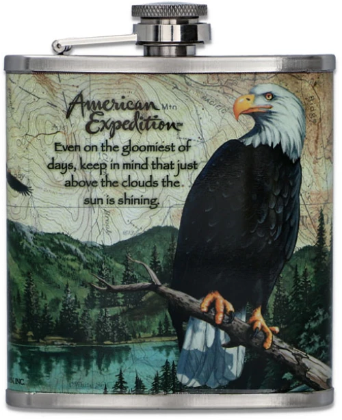Hip Flask Φλασκί Ποτού Art Σχεδιο Αετός - 210ml