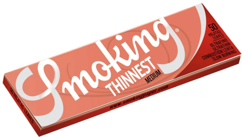 Smoking Χαρτάκια - Thinnest Red - 1¼ 25τεμ. 50φ.