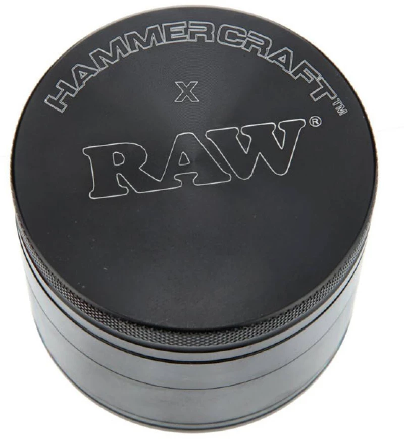 Hammercraft X RAW Grinder Τρίφτης Αλουμινίου Large 63mm - 4 Parts Black