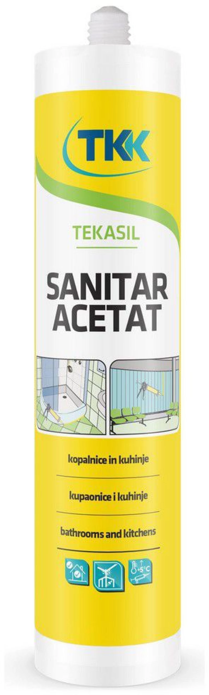 Σιλικόνη φύσιγγα TKK SANITARY μαύρη 280ml 159646