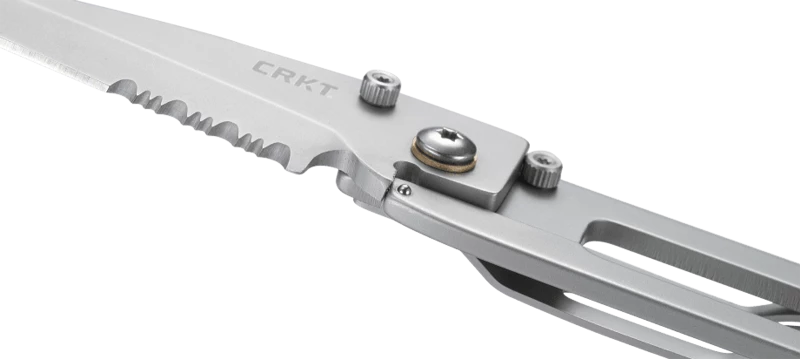 Σουγιάς   K.I.S.S.  W Triple  Point Serrations 57.18 mm Crkt Κωδ.  5510 Silver
