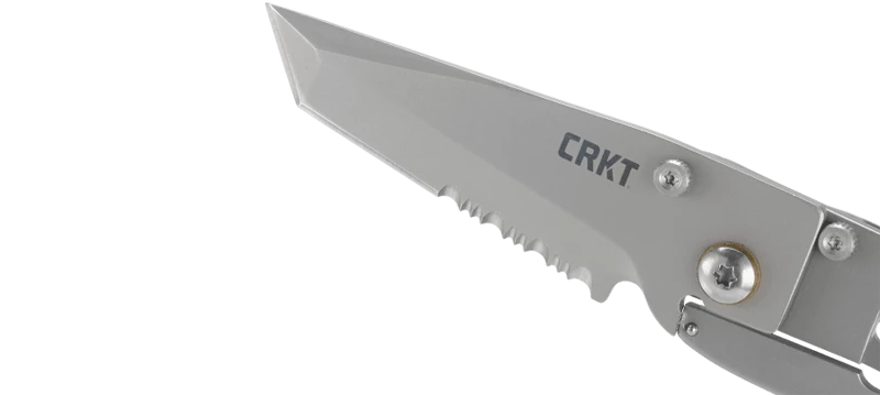 Σουγιάς   K.I.S.S.  W Triple  Point Serrations 57.18 mm Crkt Κωδ.  5510 Silver