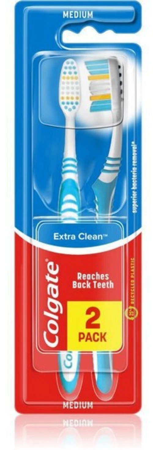 Colgate Extra Clean Τoothbrush 1+1