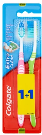 Colgate Extra Clean Τoothbrush 1+1