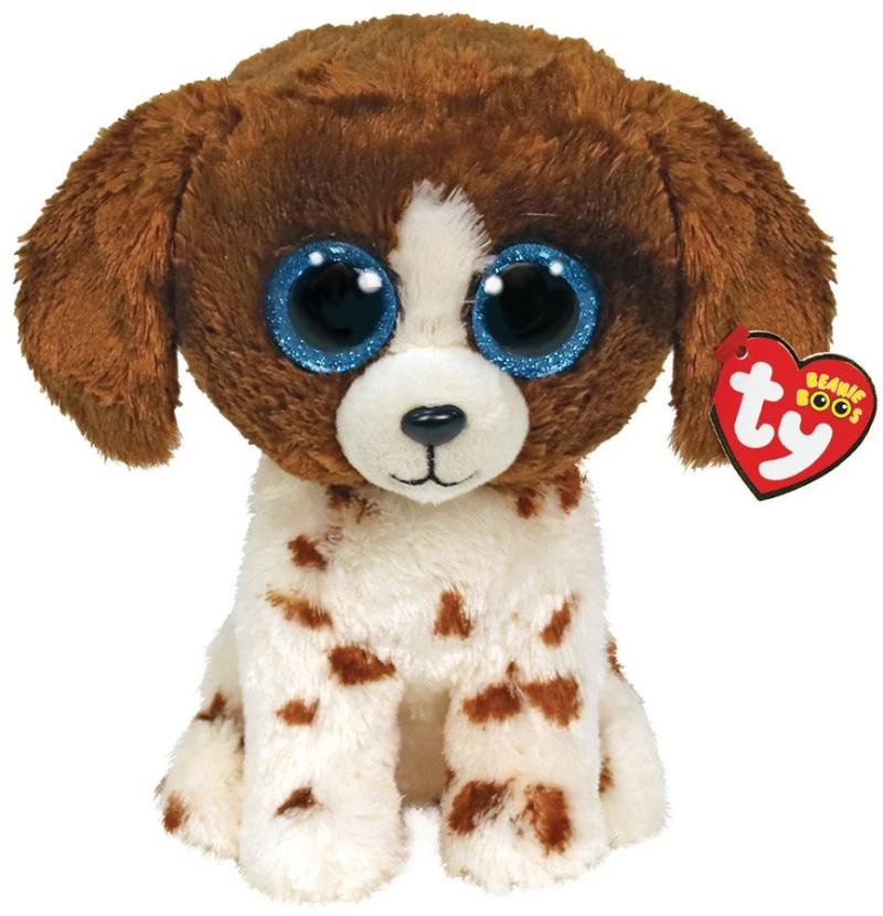 362986 TY BEANIE BOOS MUDDLES ΧΝΟΥΔΩΤΟ ΣΚΥΛΑΚΙ ΚΑΦΕ ΚΑΙ ΛΕΥΚΟ 23ΕΚ