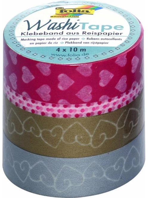 384771 ΤΑΙΝΙΑ WASHI, ΣΕΤ 4ΤΜΧ, LOVE