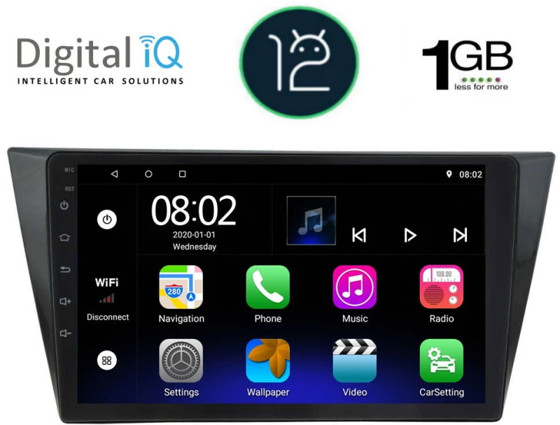 DIGITAL IQ RTB 1761_GPS (10inc) MULTIMEDIA TABLET OEM VW TIGUAN mod. 2016>