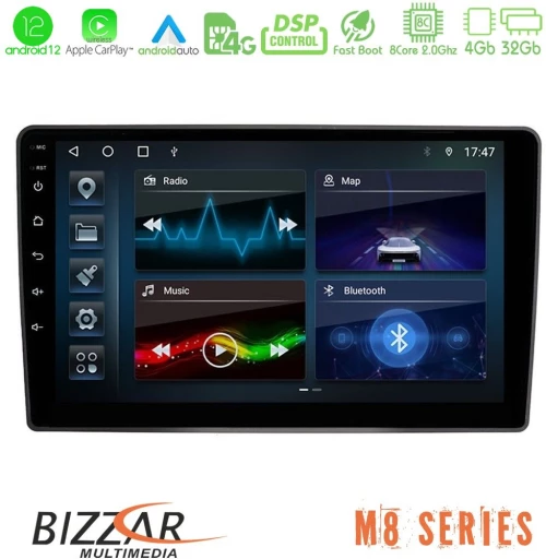 Bizzar m8 Series vw Passat 8core Android12 4+32gb Navigation Multimedia Tablet 9 u-m8-Vw095n
