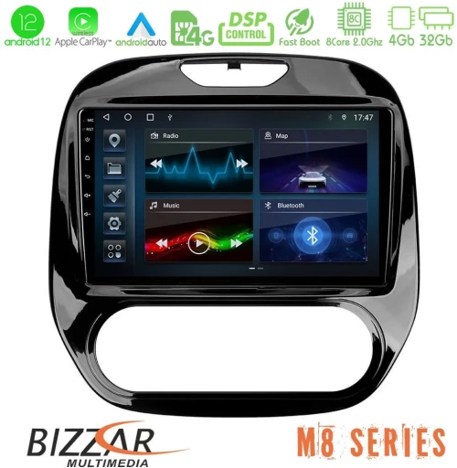 Bizzar m8 Series Renault Captur 2013-2019 (Manual ac) 8core Android12 4+32gb Navigation Multimedia Tablet 9" u-m8-Rn748m