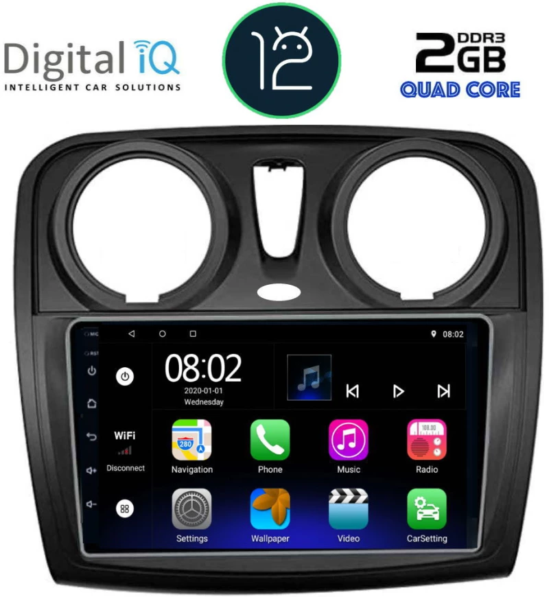 DIGITAL IQ RTB 2112_GPS (9inc) MULTIMEDIA TABLET OEM DACIA DOKKER 2012>