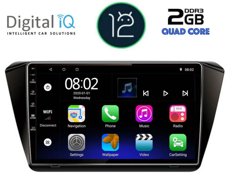 DIGITAL IQ RTB 2605_GPS (10inc) MULTIMEDIA TABLET OEM SKODA SUPERB mod. 2015>