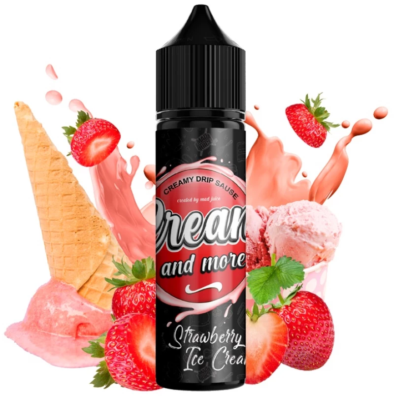 Mad Juice Cream And More Flavour Strawberry Ice Cream 15/60ml