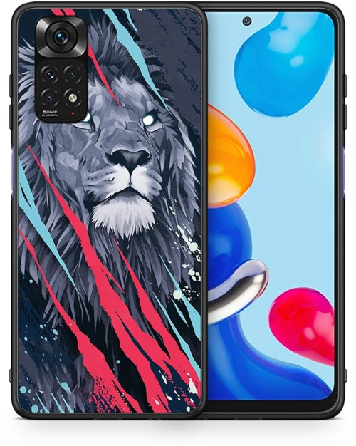 PopArt Lion Designer - Xiaomi Redmi Note 11 4G / 11S θήκη