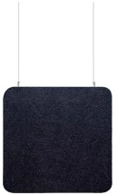 Audiodesigner ECOBAFFLE Square Ηχοαπορροφητικά Πάνελ Οροφής 60x60x4cm Μαύρο (Σετ 4 Τεμαχίων)
