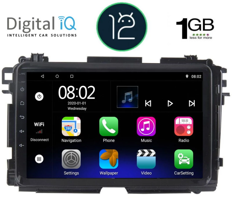 DIGITAL IQ RTB 1201_GPS (9inc) MULTIMEDIA TABLET OEM HONDA HRV mod. 2015-2021