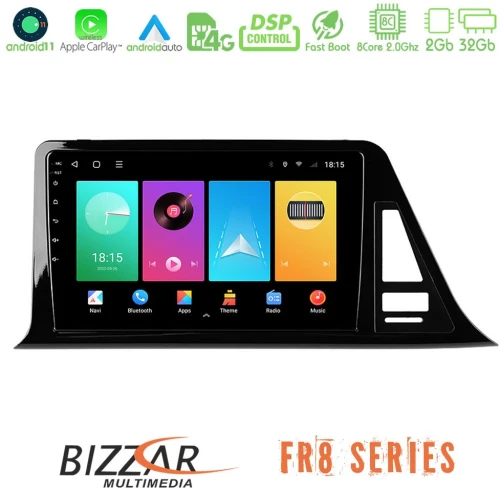 Bizzar fr8 Series Toyota ch-r 8core Android13 2+32gb Navigation Multimedia Tablet 9 u-fr8-Ty972
