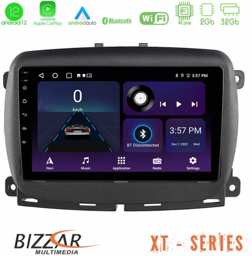 Bizzar xt Series Fiat 500l 4core Android12 2+32gb Navigation Multimedia Tablet 10 u-xt-Ft410