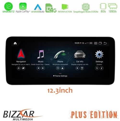 Bizzar oem Mercedes b Class (W246) Ntg5 Android13 (8+128gb) Navigation Multimedia 12.3″ Anti-Reflection u-mb-7117-W246